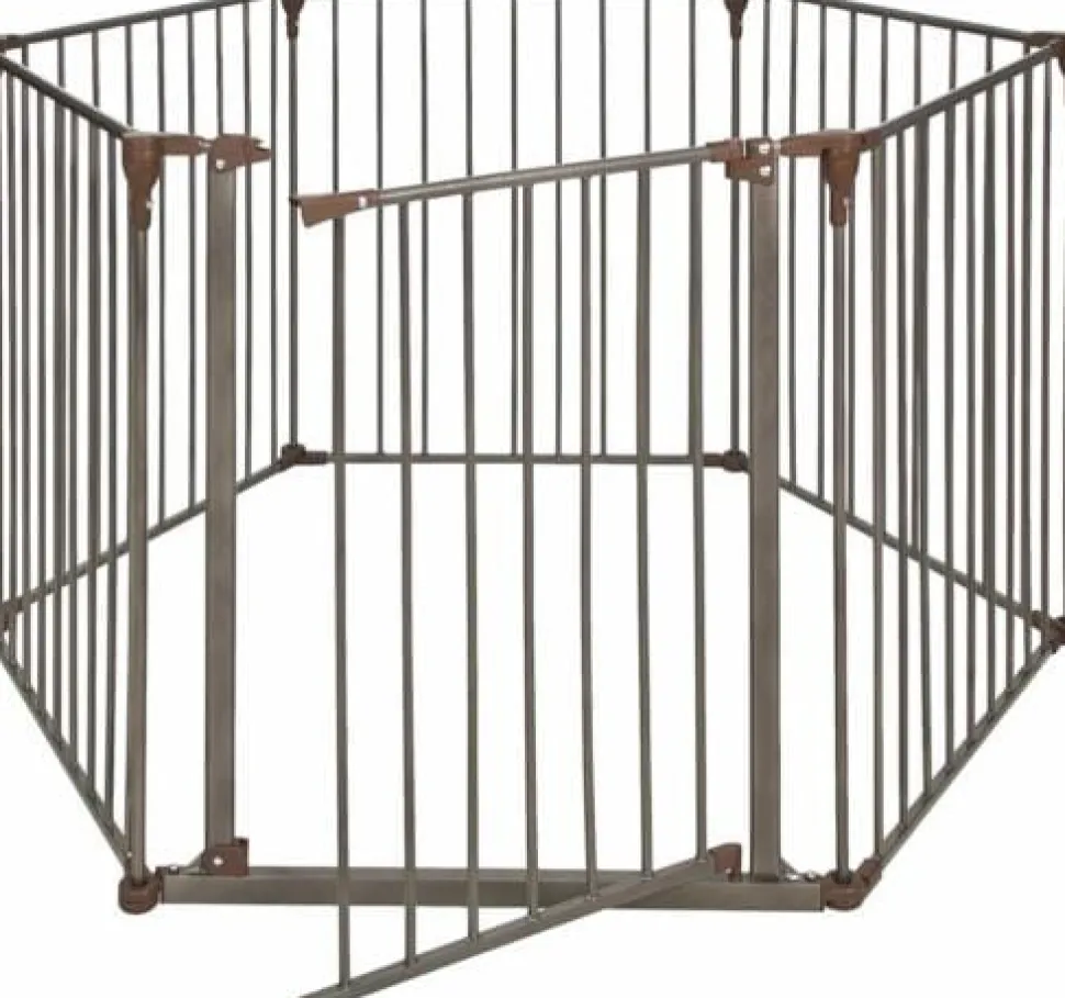 Carlson Pet Convertible Metal Yard Pet Playpen and Gate - White - L: 29-52" X W: 2" X H: 32"