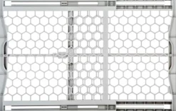 Carlson Pet Expandable Plastic Pet Gate - Gray - L: 26-42" - W: 2" X H: 23"