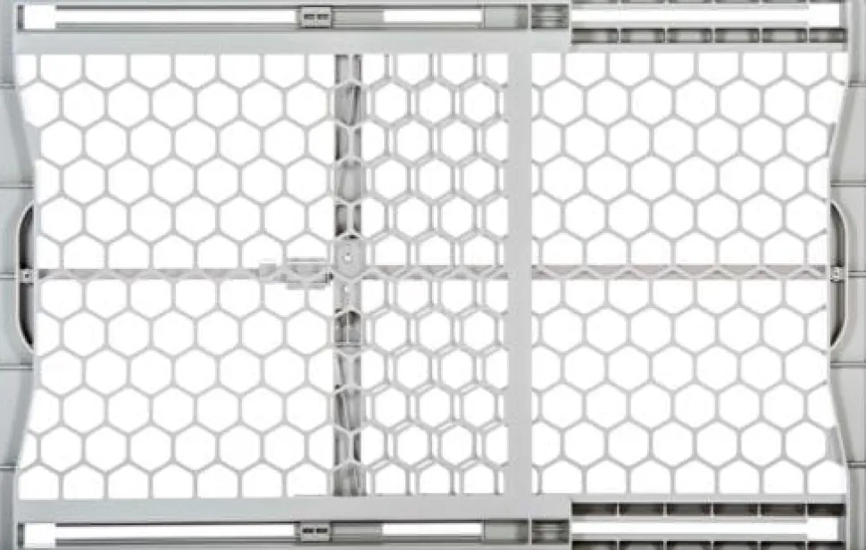 Carlson Pet Expandable Plastic Pet Gate - Gray - L: 26-42" - W: 2" X H: 23"