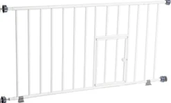 Carlson Pet Mini Metal Pet Gate with 9X10" Door and 6" Extension - White - L: 29-38" X W: 2" X H: 18"