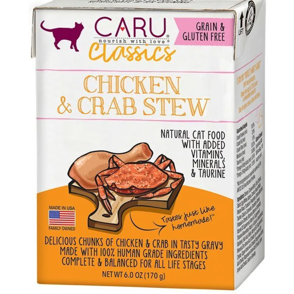 Caru Cat Chicken & Crab Stew Wet Cat Food - 6 oz - Case of 12