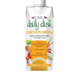 Caru Daily Dish Chicken Broth Canned Cat and Dog Food - 17.6 oz - Case of 12