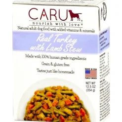 Caru Real Turkey with Lamb Stew Canned Dog Food - 12.5 oz - Case of 12