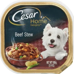 Cesar Canine Cuisine Home Delights Beef Stew Wet Dog Food - 3.5 oz - Case of 24