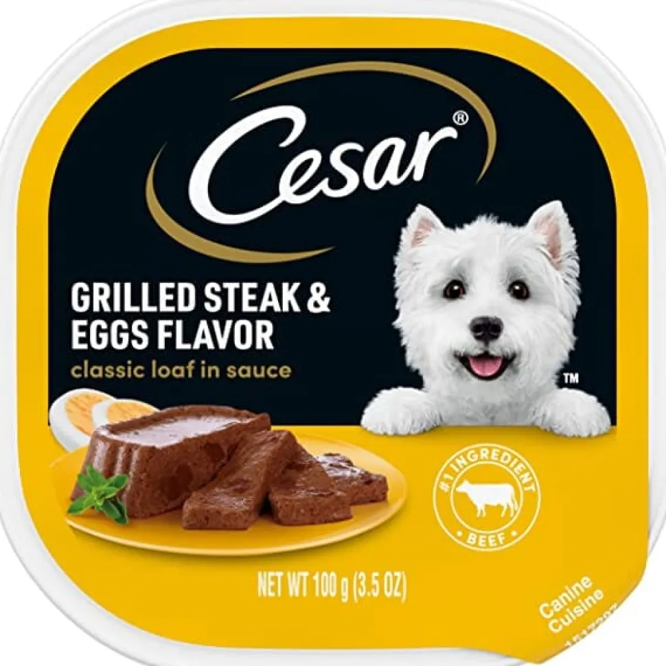 Cesar Canine Cuisine Sunrise Grilled Steak & Eggs Flavor Wet Dog Food - 3.5 oz - Case of 24