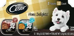 Cesar Homestyle Delights Beef Stew Chicken and Vegetables Multi-Pack Wet Dog Food - 3.5 oz - Case of 24