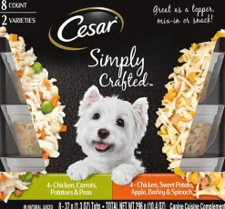 Cesar Simply Chicken, Carrots, Sweet Potato and Apple Multi-Pack Wet Dog Food - 3.5 oz - Case of 16