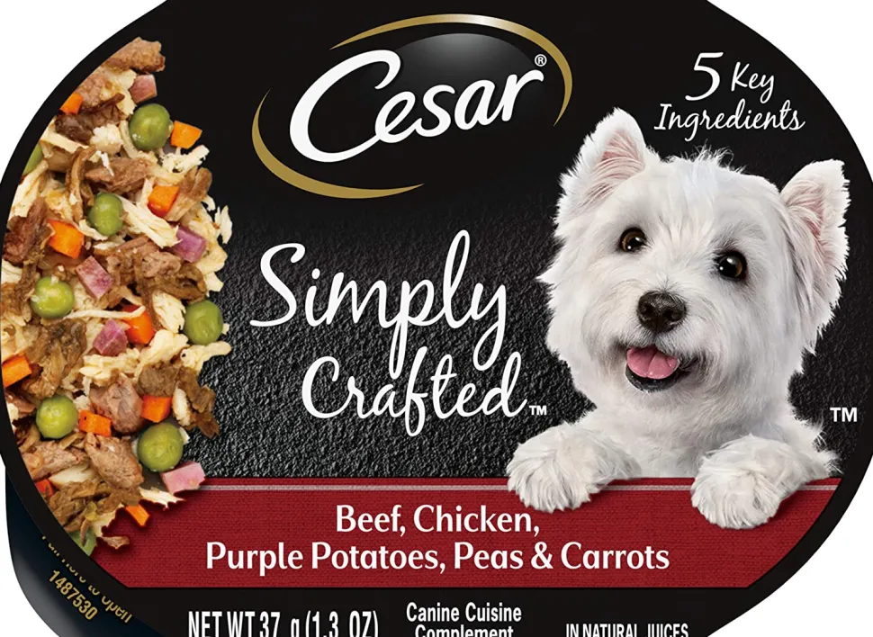 Cesar Simply Crafted Beef, Chicken, Potato Wet Dog Food - 1.3 oz - Case of 10