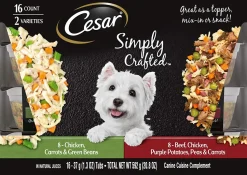 Cesar Simply Crafted Multipack Wet Dog Food - 1.3 oz - Case of 32