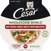 Cesar Wholesome Bowls Beef Chicken, Green Bean, Carrot, Barley Wet Dog Food - 3 oz - Case of 10