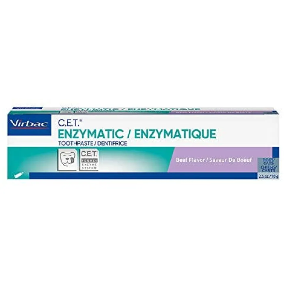 C.E.T. Enzymatic Toothpaste for Dogs & Cats - Beef - 2.5 Oz - 70 Gm