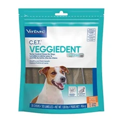 C.E.T. Veggiedent Tartar Control Dog Dental Dog Chews - Small - 30 Count