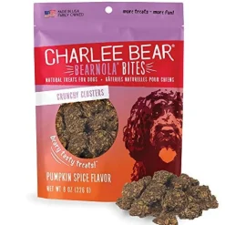 Charlee Bear Bearnola Bites Soft and Chewy Dog Treats - Pumpkin Spice - 8 Oz