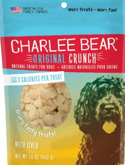 Charlee Bear Original Crunch Soft and Chewy Dog Treats - Chicken Liver - 16 Oz