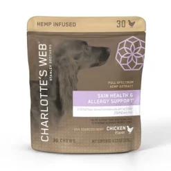 Charlotte's Webb Dog Hemp Skin Healthy Chew - 30 Count