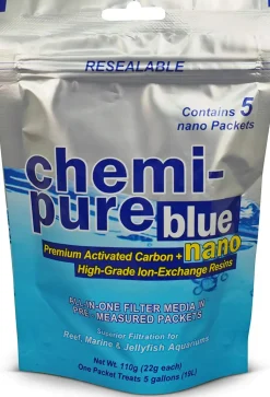 Chemi-Pure Blue Nano Packs Aquarium Filter Insert - 22 G - 5 Pack