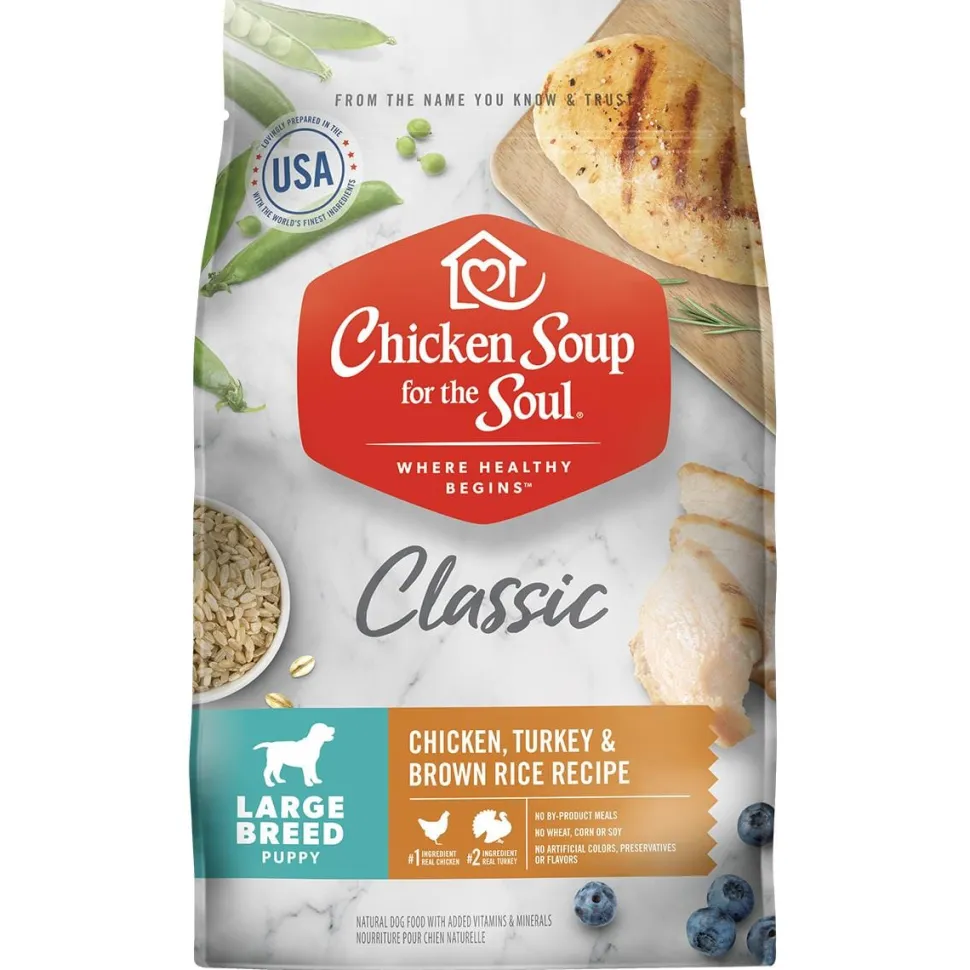 Chicken Soup for the Soul Large-Breed Puppy Chicken Turkey and Brown Rice Dry Dog Food - 13.5 Lbs