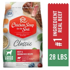 Chicken Soup for the Soul Beef and Brown Rice Large-Breed Dry Dog Food - 28 Lbs