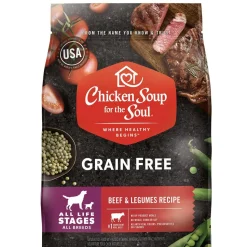 Chicken Soup for the Soul Grain-Free Limited Ingredient Diet Beef and Legumes Dry Dog Food - 10 Lbs