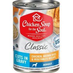 Chicken Soup for the Soul Chicken Brown Rice and Vegetables Canned Dog Food - 13 Oz - Case of 12