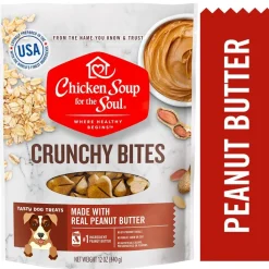Chicken Soup for the Soul Crunchy Bites Peanut Butter Dog Treats - 12 Oz - 8 Pack