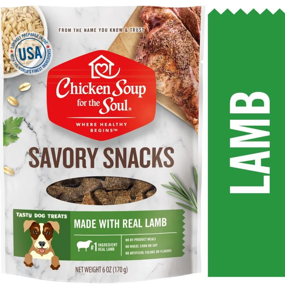 Chicken Soup for the Soul Savory Snacks Lamb Soft and Chewy Dog Treats - 6 Oz - 6 Pack