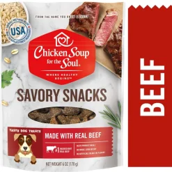 Chicken Soup for the Soul Hearts Savory Beef Soft and Chewy Dog Treats - 6 Oz - Case of 6
