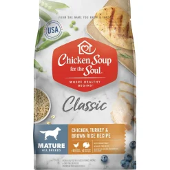 Chicken Soup for the Soul Mature Care Chicken Turkey and Brown Rice Dry Dog Food - 13.5 Lbs