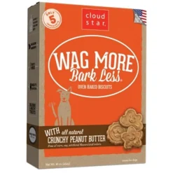 Cloud Star Crunchy Peanut Butter Baked Crunchy Biscuit Dog Treats - 16 oz Bag