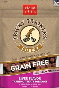 Cloud Star Grain Free Liver Chewy Tricky Trainers Soft and Chewy Dog Treats - 12 oz