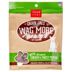 Cloud Star Wag More Bark Less Grain-Free Chicken & Sweet Potato Soft and Chewy Dog Treats - 5 oz Bag
