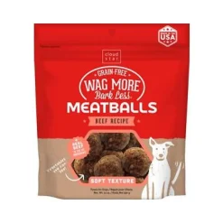 Cloud Star Wag More Bark Less Beef Recipe Meatballs - 14 oz Bag