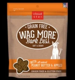 Cloud Star Wag More Bark Less Grain-Free Chewy Treats with Peanut Butter Soft and Chewy Dog Treats - 20 oz Bag