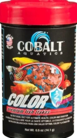 Cobalt Aquatics Colored Flakes Fresh and Salwater Fish Food - .5 Oz