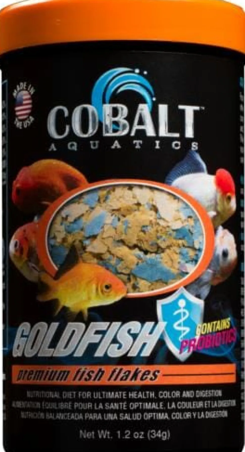 Cobalt Aquatics Goldfish Colored Flakes Fish Food - 1.2 Oz