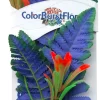 Colorburst Florals Butterfly Sword Silk Plastic Aquarium Plant - Blue - Medium