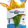 Colorburst Florals Ferndale Silk Style Plastic Aquarium Plant - Yellow - Extra Small