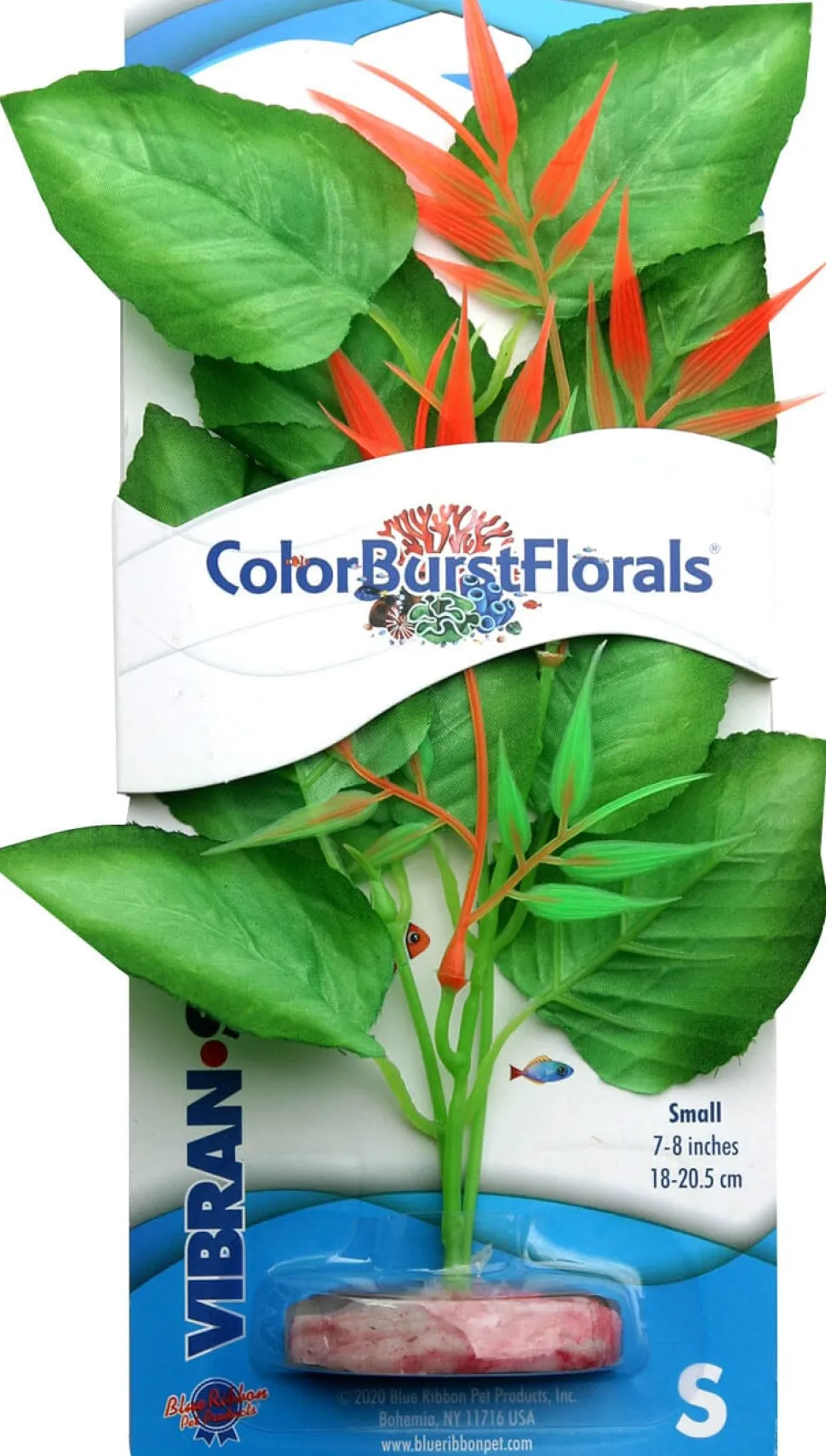 Colorburst Florals Marshwood Silk Style Plastic Aquarium Plant - Green - Small