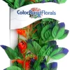 Colorburst Florals Melon Leaf Silk Style Plastic Aquarium Plant - Green - Extra Large