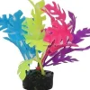 Colorburst Florals Philo Leaf Plastic Aquarium Plant - Glow - 1.25 X 1.25 X 3.25