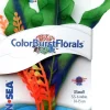 Colorburst Florals Waffle Leaf Silk Style Plastic Aquarium Plant - Green - Extra Small