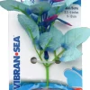 Colorburst Florals Willow Leaf Silk Style Plastic Aquarium Plant - Blue - Mini