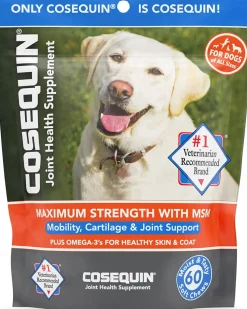 Cosequin Ds Max Strength + Msm Chews Dogs Mass Dog Joint Care - 60 Count