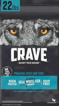 Crave Grain-Free Adult Premium Salmon & Oceanfish Dry Dog Food - 22 lb Bag