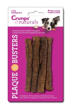 Crumps' Naturals 4.5" Plaque Busters Dog Dental Hard Chews - 5 Pack