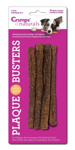 Crumps' Naturals 7" Plaque Busters Dog Dental Hard Chews - 5 Pack