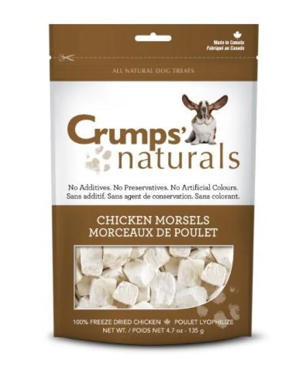 Crumps' Naturals Chicken Morsels Freeze-Dried Dog Treats - 2.3 oz Bag