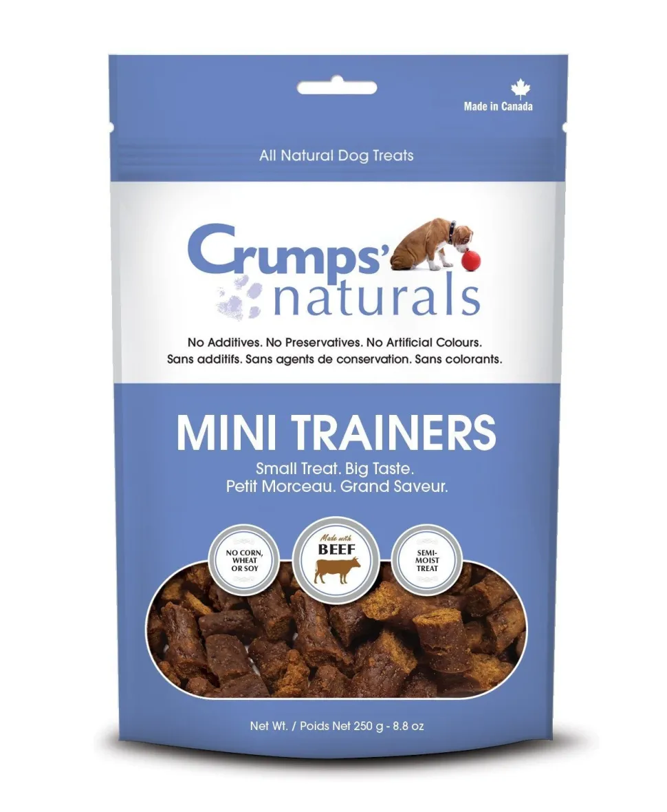 Crumps' Naturals Mini Trainers Semi-Moist Beef Soft and Chewy Dog Treats - 4.2 oz Bag