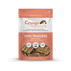 Crumps' Naturals Mini Trainers Grain-Free Salmon Snaps Dog Hard Chews - 4.2 oz Bag