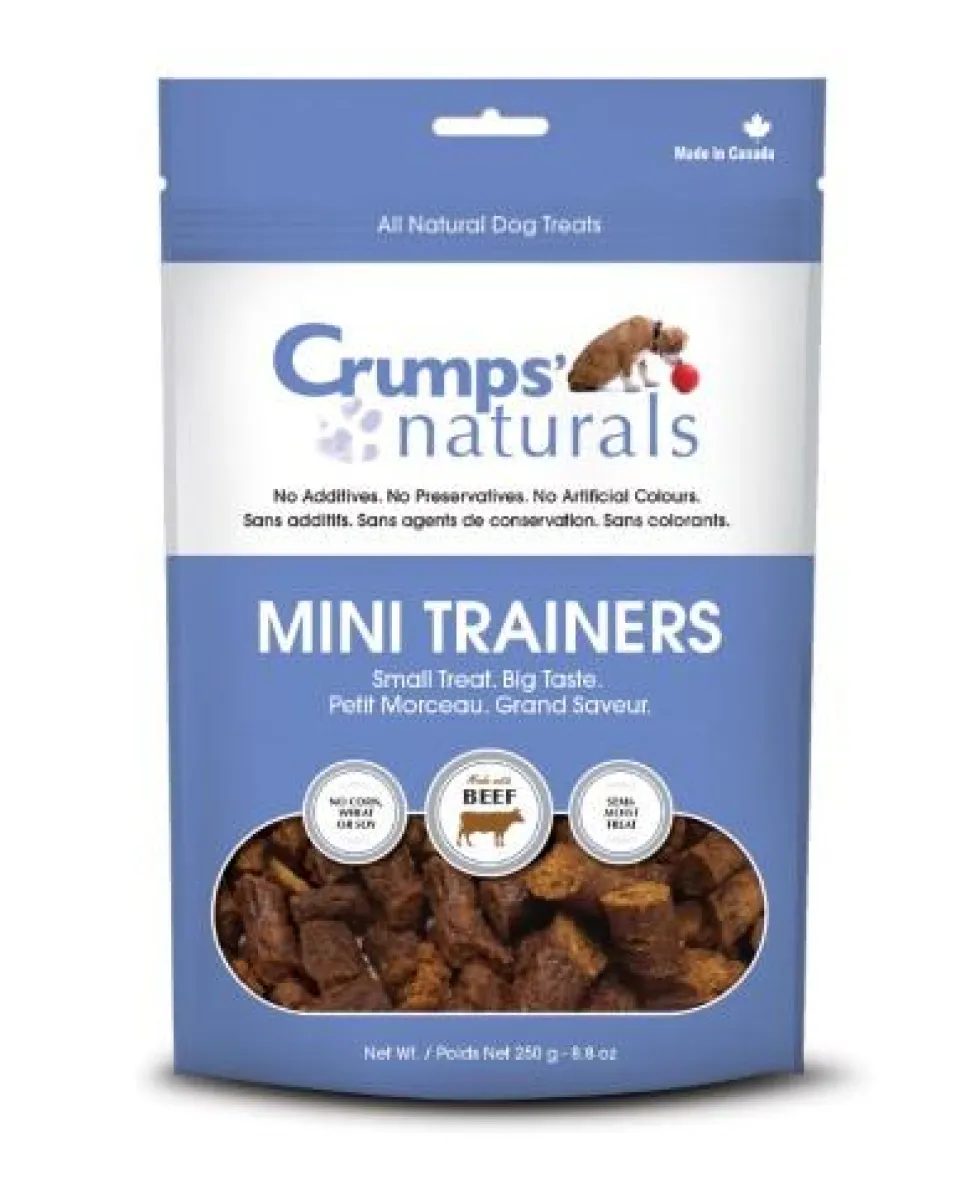 Crumps' Naturals Mini Trainers Semi-Moist Beef Soft and Chewy Dog Treats - 8.8 oz Bag